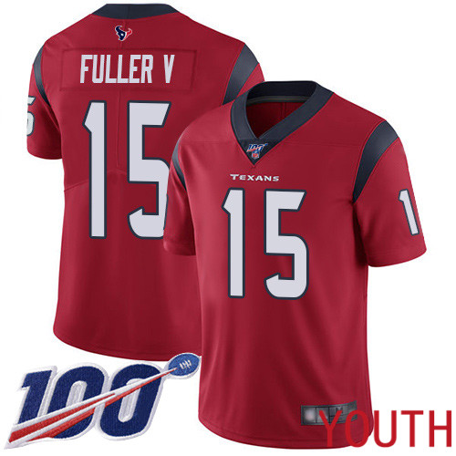 Houston Texans Limited Red Youth Will Fuller V Alternate Jersey NFL Football 15 100th Season Vapor Untouchable